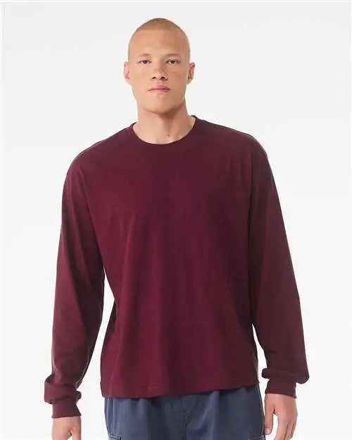 Bella + Canvas 3511 6 Oz. Heavyweight Long Sleeve Tee - Maroon