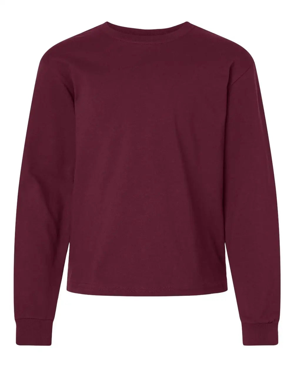 Bella + Canvas 3511y Youth 6oz. Heavyweight Long Sleeve Tee - Maroon - s