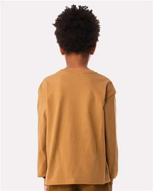 Bella + Canvas 3511y Youth 6oz. Heavyweight Long Sleeve Tee - Toast