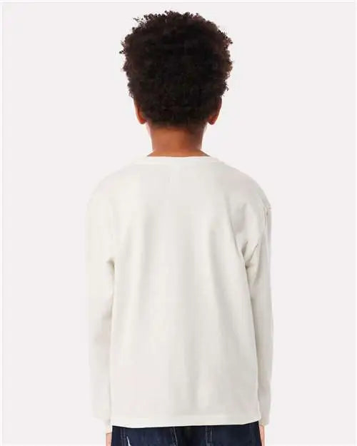 Bella + Canvas 3511y Youth 6oz. Heavyweight Long Sleeve Tee - Vintage White