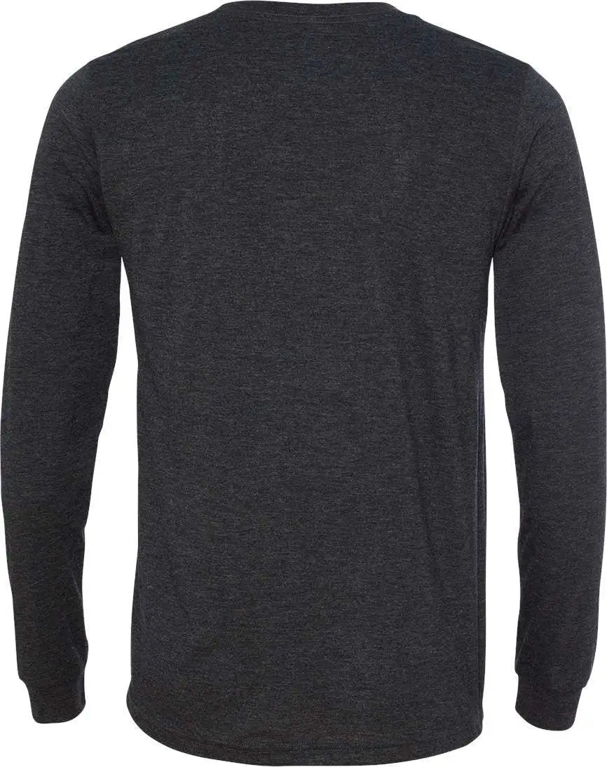 Bella + Canvas 3513 Triblend Long Sleeve Tee - Charcoal Black