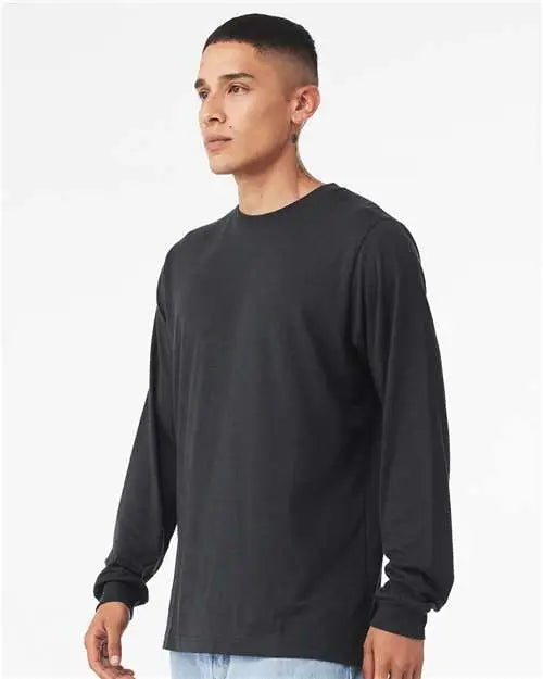 Bella + Canvas 3513 Triblend Long Sleeve Tee - Solid Dark Grey