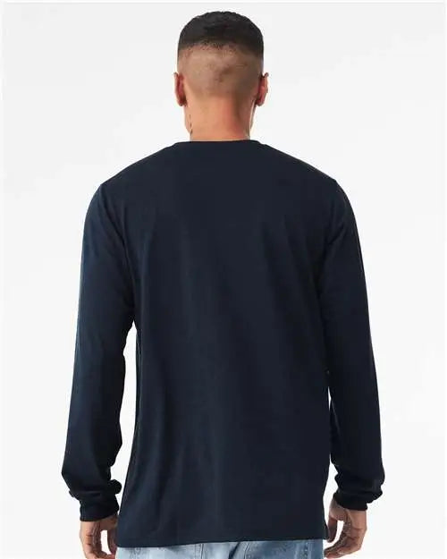 Bella + Canvas 3513 Triblend Long Sleeve Tee - Solid Navy
