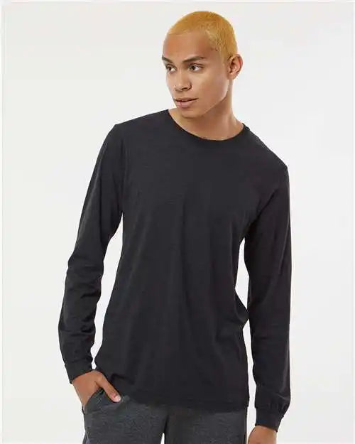 Bella + Canvas 3513 Unisex Triblend Long Sleeve Tee Black Heather