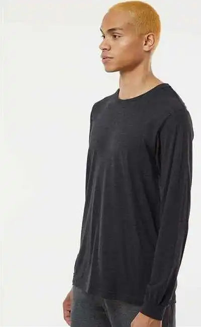 Bella + Canvas 3513 Unisex Triblend Long Sleeve Tee Black Heather