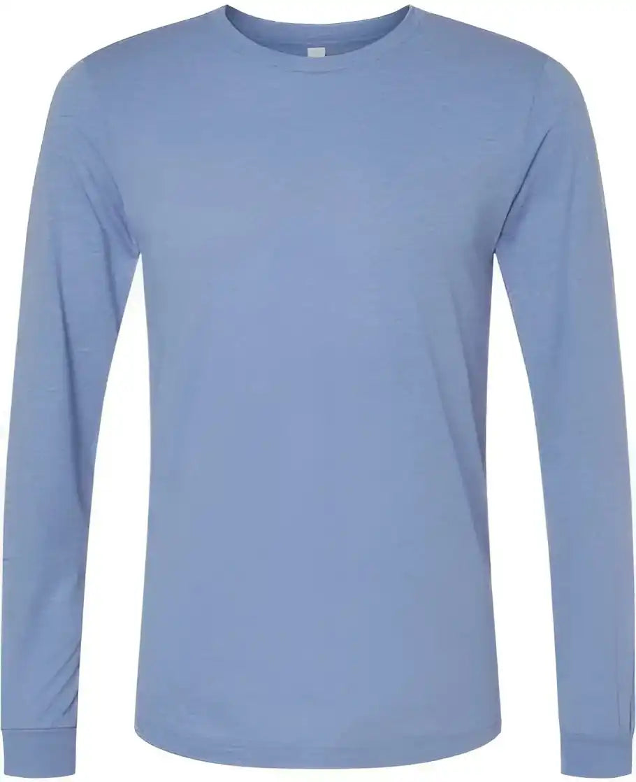 Bella + Canvas 3513 Unisex Triblend Long Sleeve Tee Blue