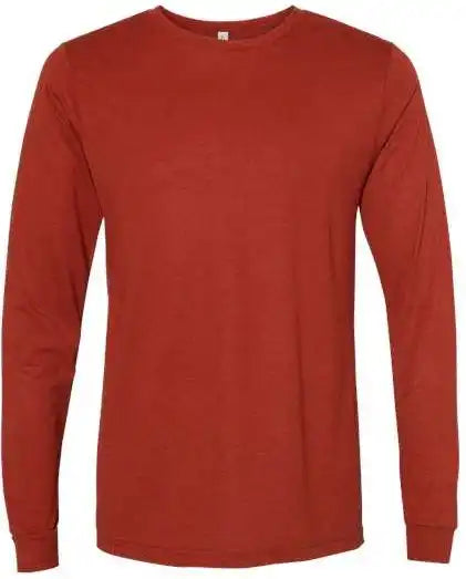 Bella + Canvas 3513 Unisex Triblend Long Sleeve Tee Brick