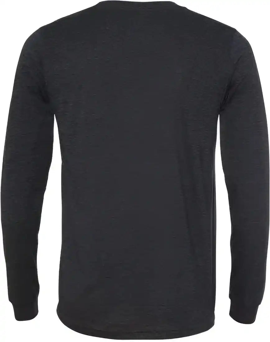 Bella + Canvas 3513 Unisex Triblend Long Sleeve Tee Charcoal Black