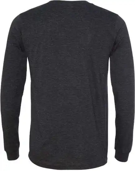 Bella + Canvas 3513 Unisex Triblend Long Sleeve Tee - Charcoal Black