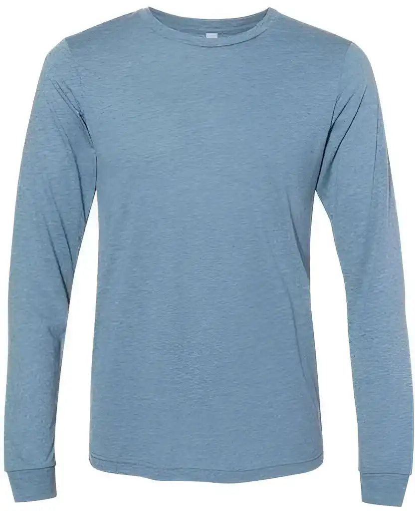 Bella + Canvas 3513 Unisex Triblend Long Sleeve Tee Denim