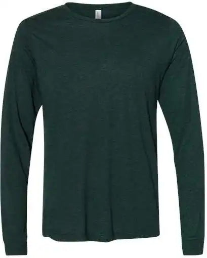 Bella + Canvas 3513 Unisex Triblend Long Sleeve Tee Emerald