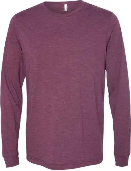 Bella + Canvas 3513 Unisex Triblend Long Sleeve Tee Maroon