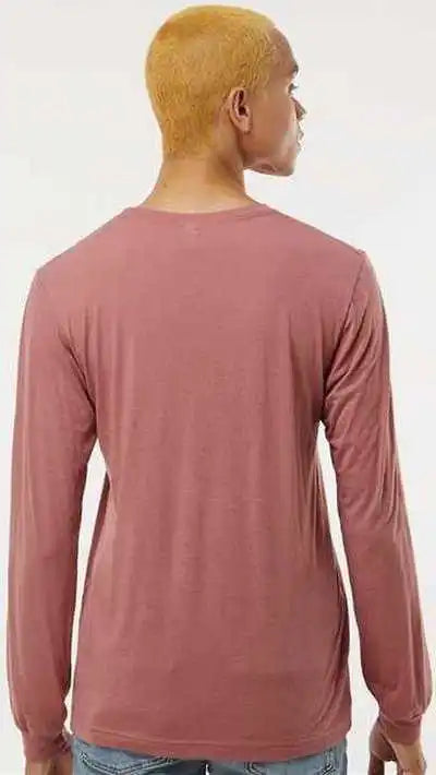 Bella + Canvas 3513 Unisex Triblend Long Sleeve Tee - Mauve