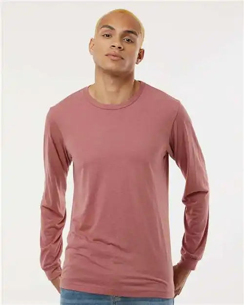 Bella + Canvas 3513 Unisex Triblend Long Sleeve Tee - Mauve