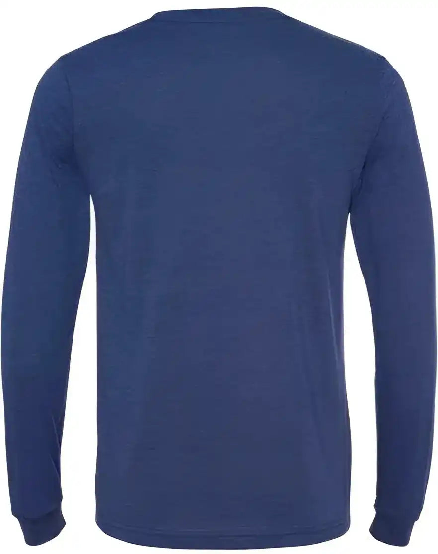 Bella + Canvas 3513 Unisex Triblend Long Sleeve Tee Navy