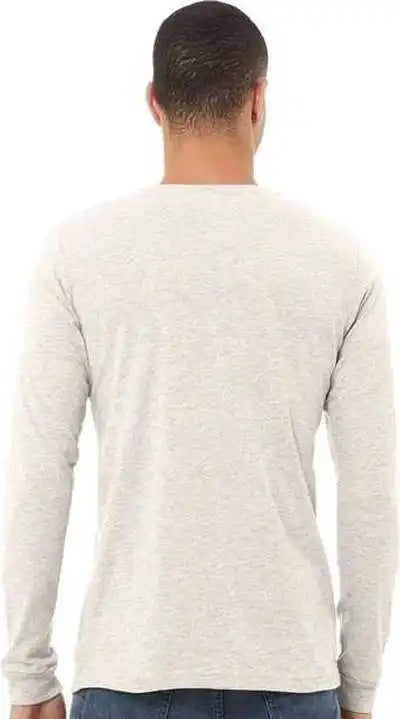 Bella + Canvas 3513 Unisex Triblend Long Sleeve Tee - Oatmeal