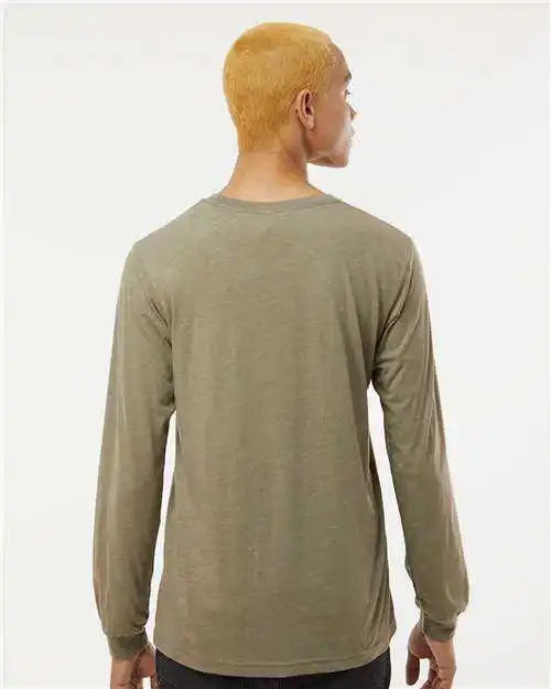 Bella + Canvas 3513 Unisex Triblend Long Sleeve Tee - Olive