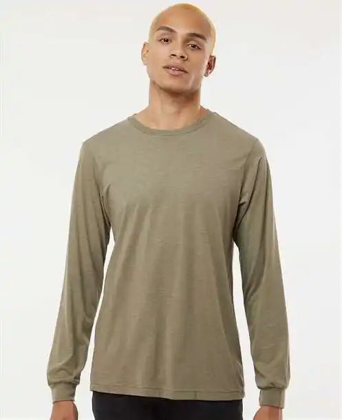 Bella + Canvas 3513 Unisex Triblend Long Sleeve Tee Olive