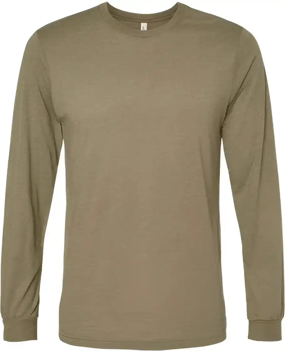 Bella + Canvas 3513 Unisex Triblend Long Sleeve Tee Olive