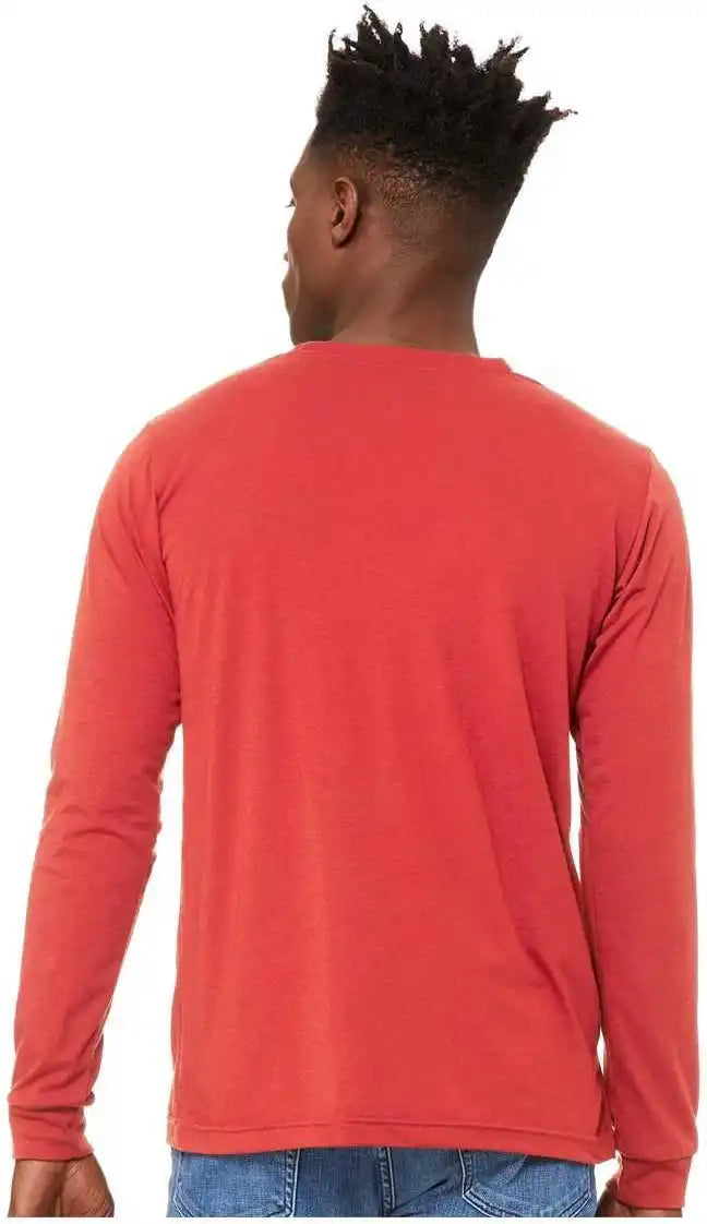 Bella + Canvas 3513 Unisex Triblend Long Sleeve Tee Red