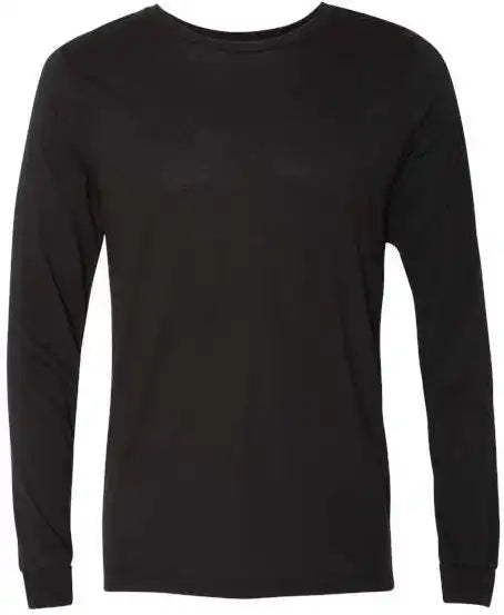 Bella + Canvas 3513 Unisex Triblend Long Sleeve Tee Solid Black