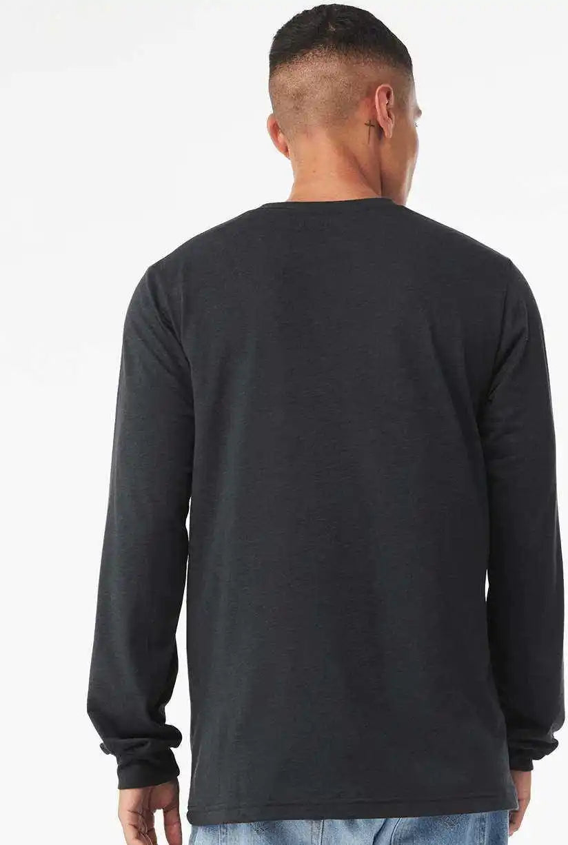 Bella + Canvas 3513 Unisex Triblend Long Sleeve Tee - Solid Dark Gray