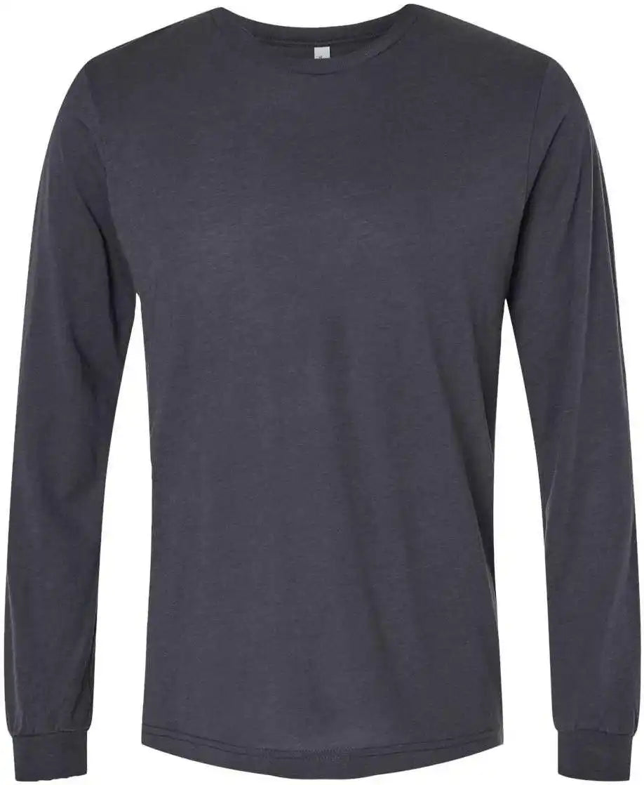 Bella + Canvas 3513 Unisex Triblend Long Sleeve Tee - Solid Dark Gray