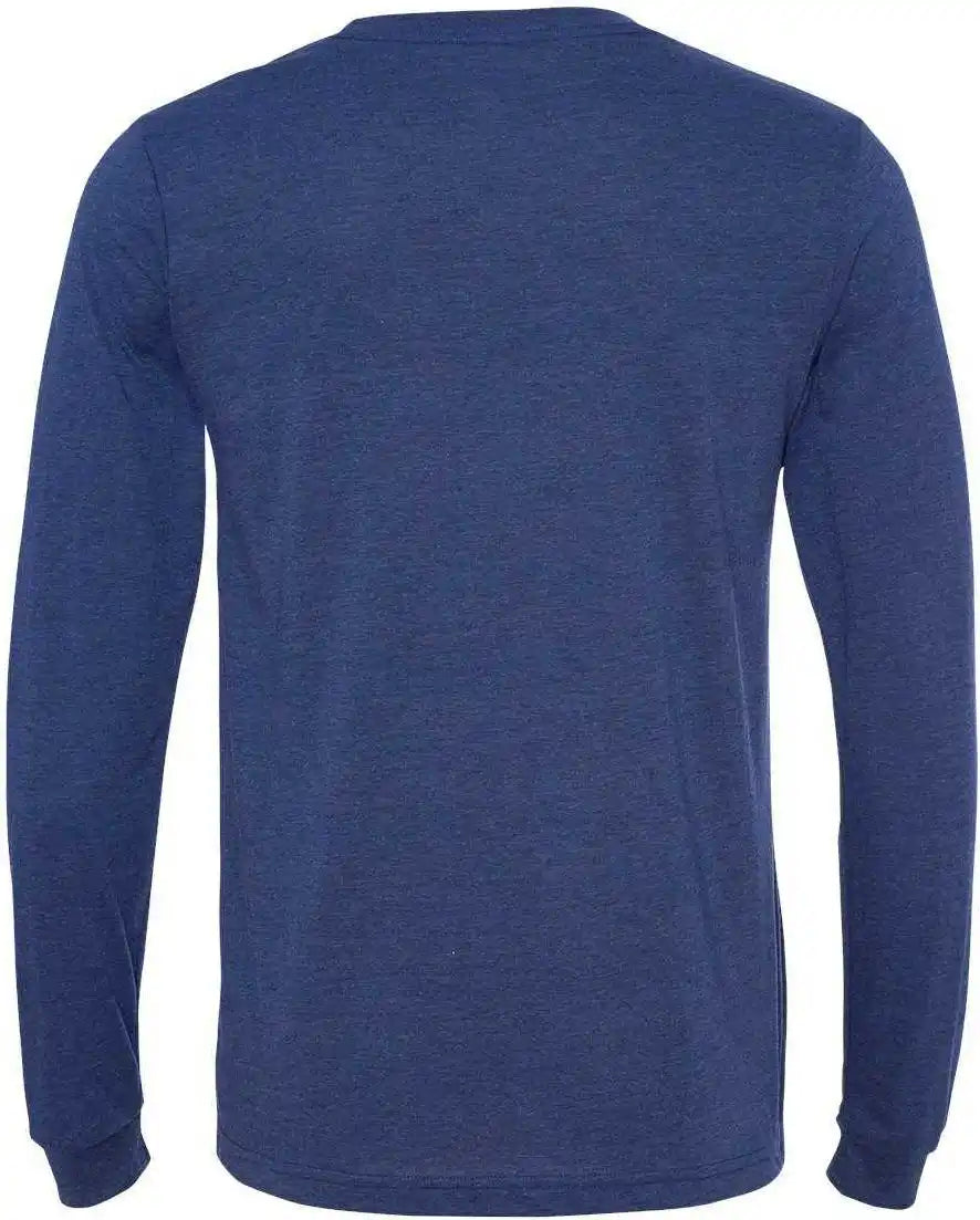 Bella + Canvas 3513 Unisex Triblend Long Sleeve Tee Solid Navy
