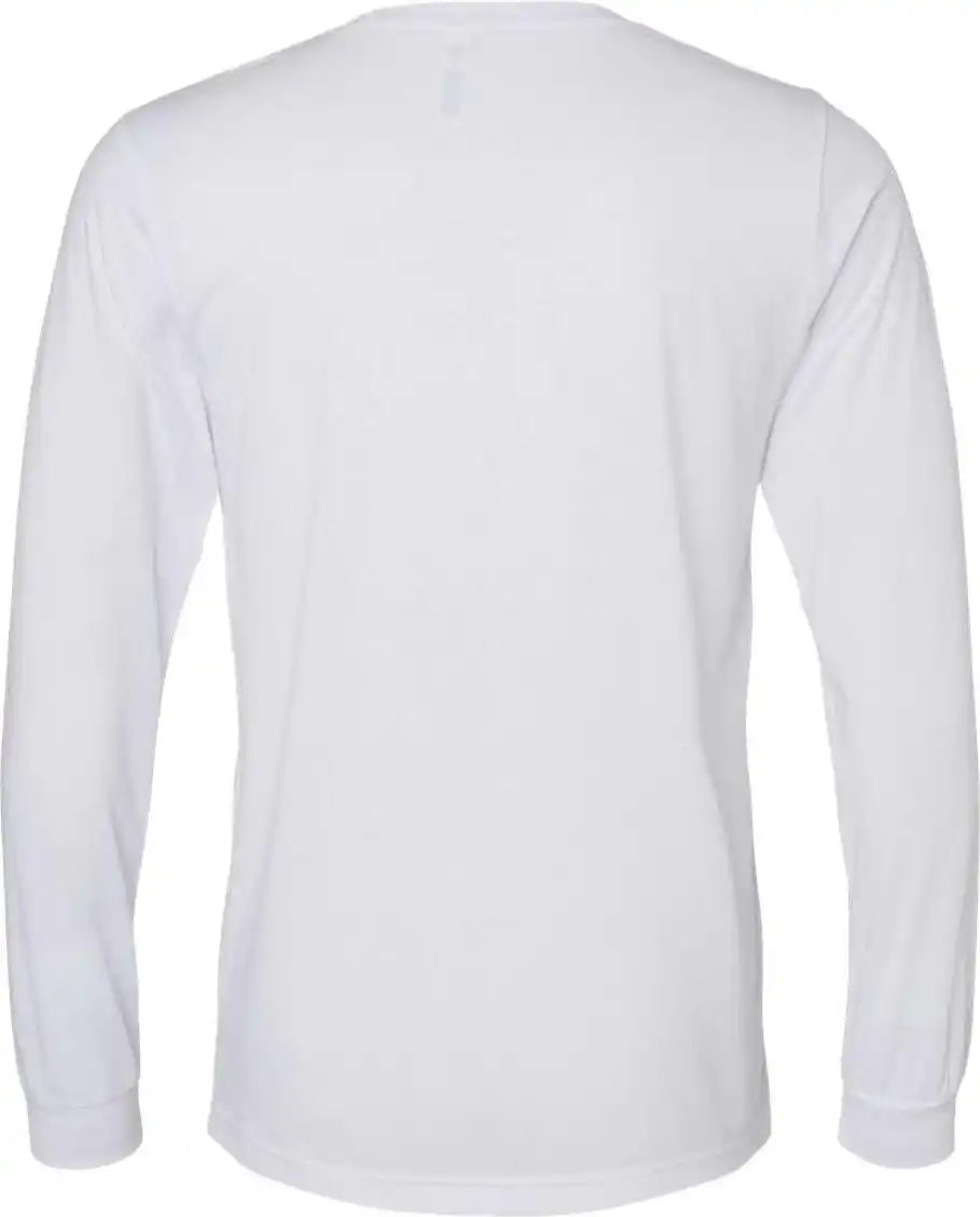 Bella + Canvas 3513 Unisex Triblend Long Sleeve Tee - Solid White