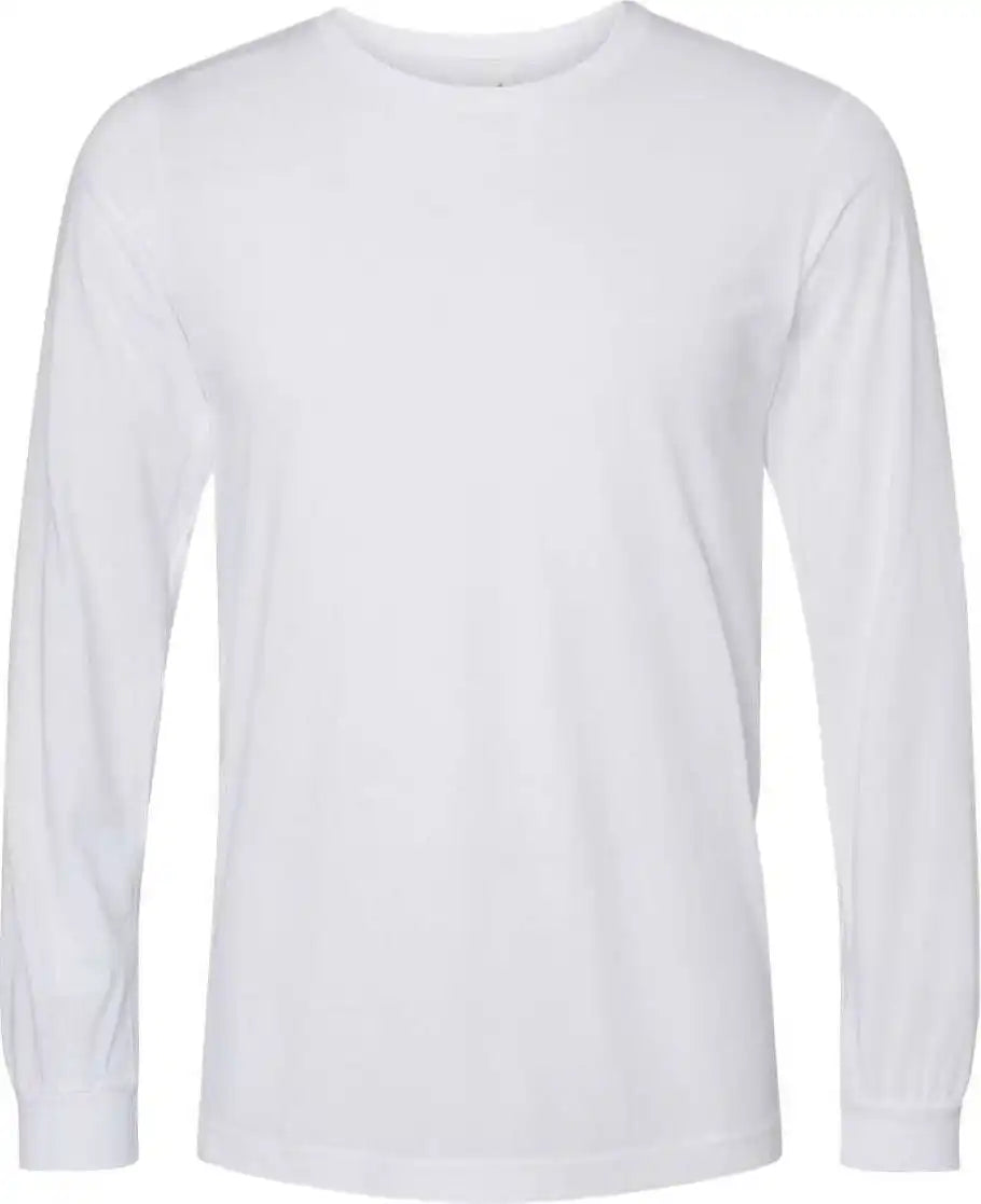 Bella + Canvas 3513 Unisex Triblend Long Sleeve Tee - Solid White