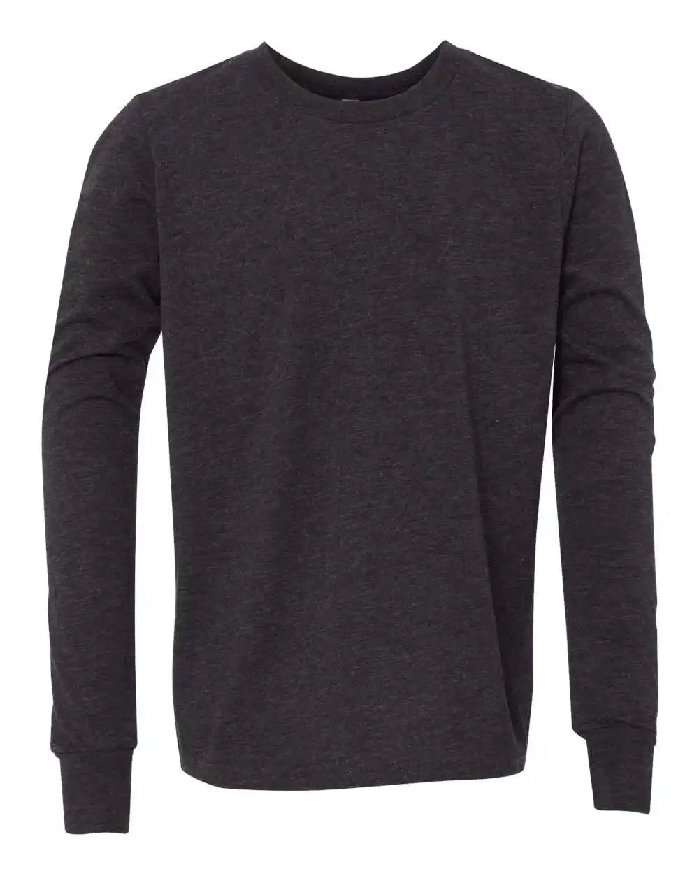 Bella + Canvas 3513y Youth Triblend Long Sleeve Tee - Charcoal Black - s