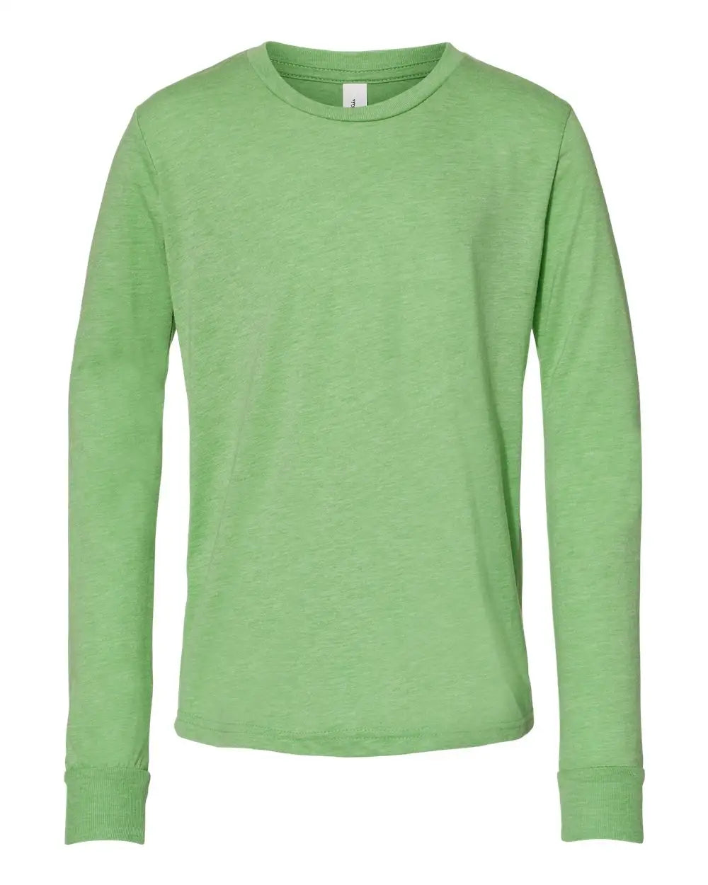 Bella + Canvas 3513y Youth Triblend Long Sleeve Tee - Green - s