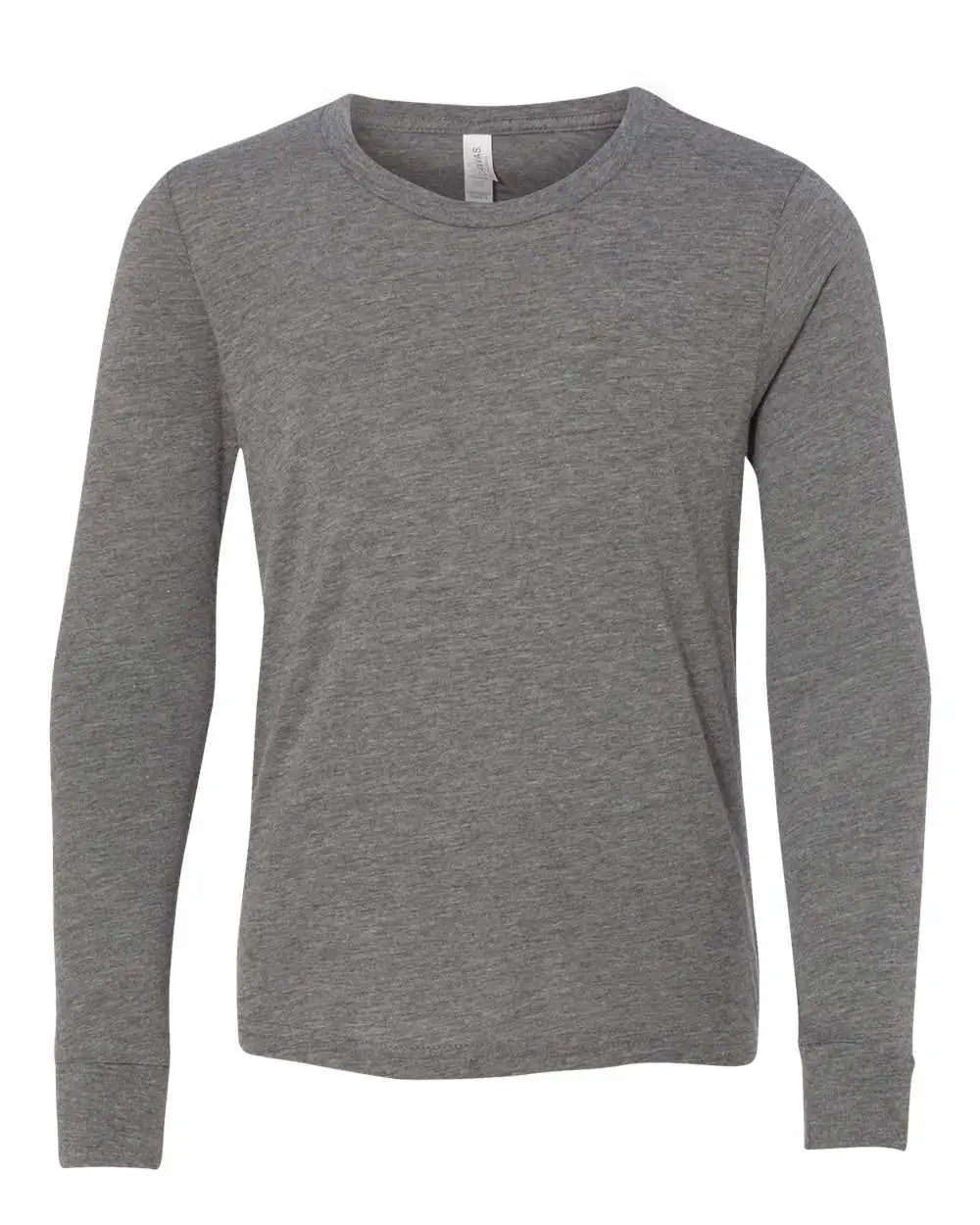 Bella + Canvas 3513y Youth Triblend Long Sleeve Tee - Grey - s