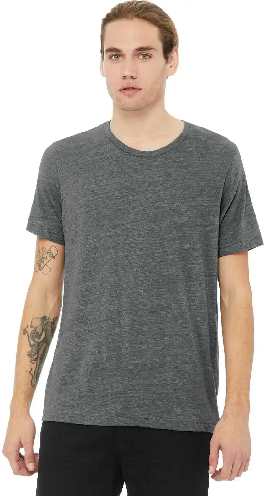 Bella + Canvas 3650 Unisex Poly-cotton Short Sleeve Tee - Asphalt Slub