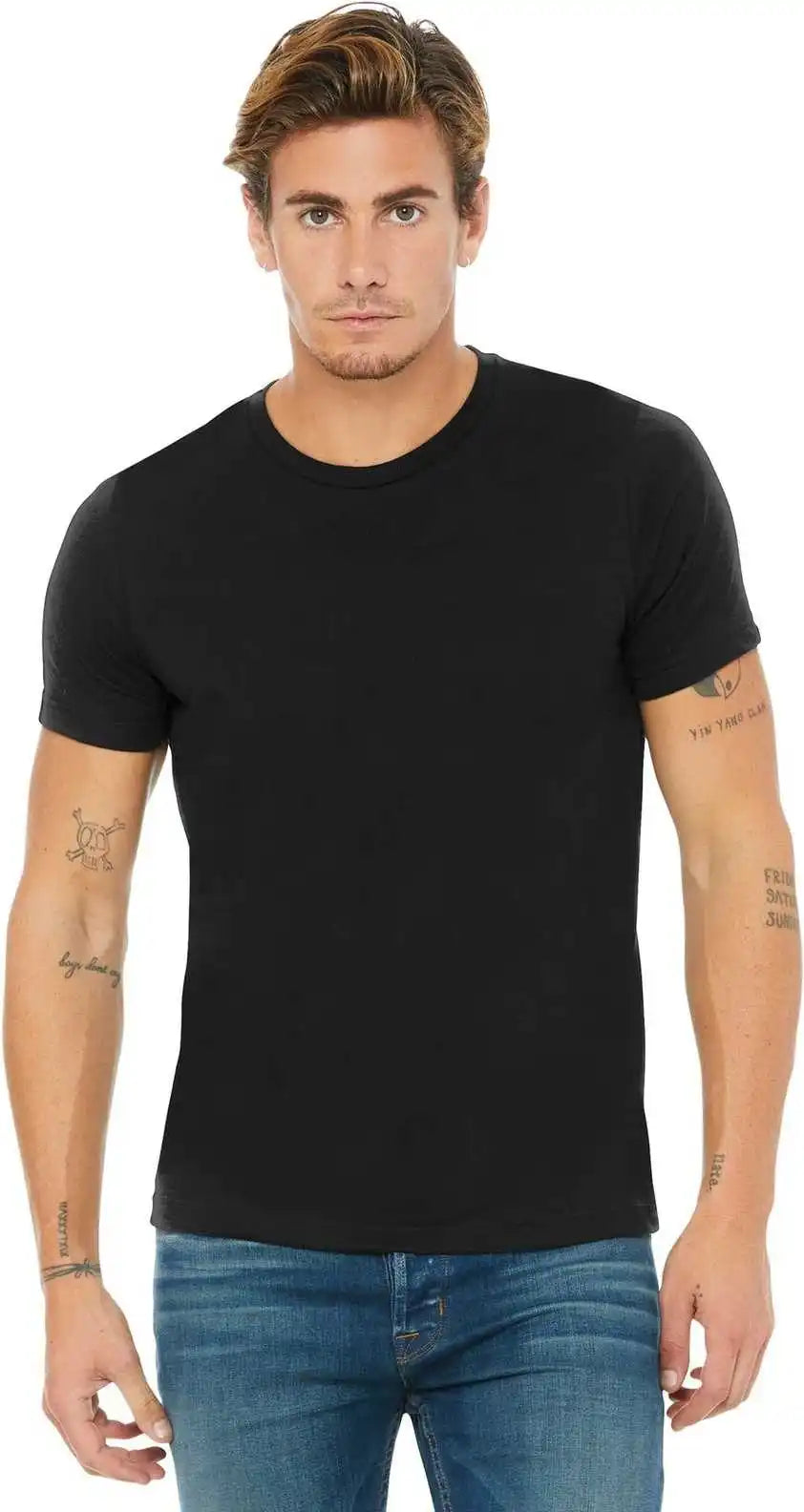 Bella + Canvas 3650 Unisex Poly Cotton Short Sleeve Tee Black