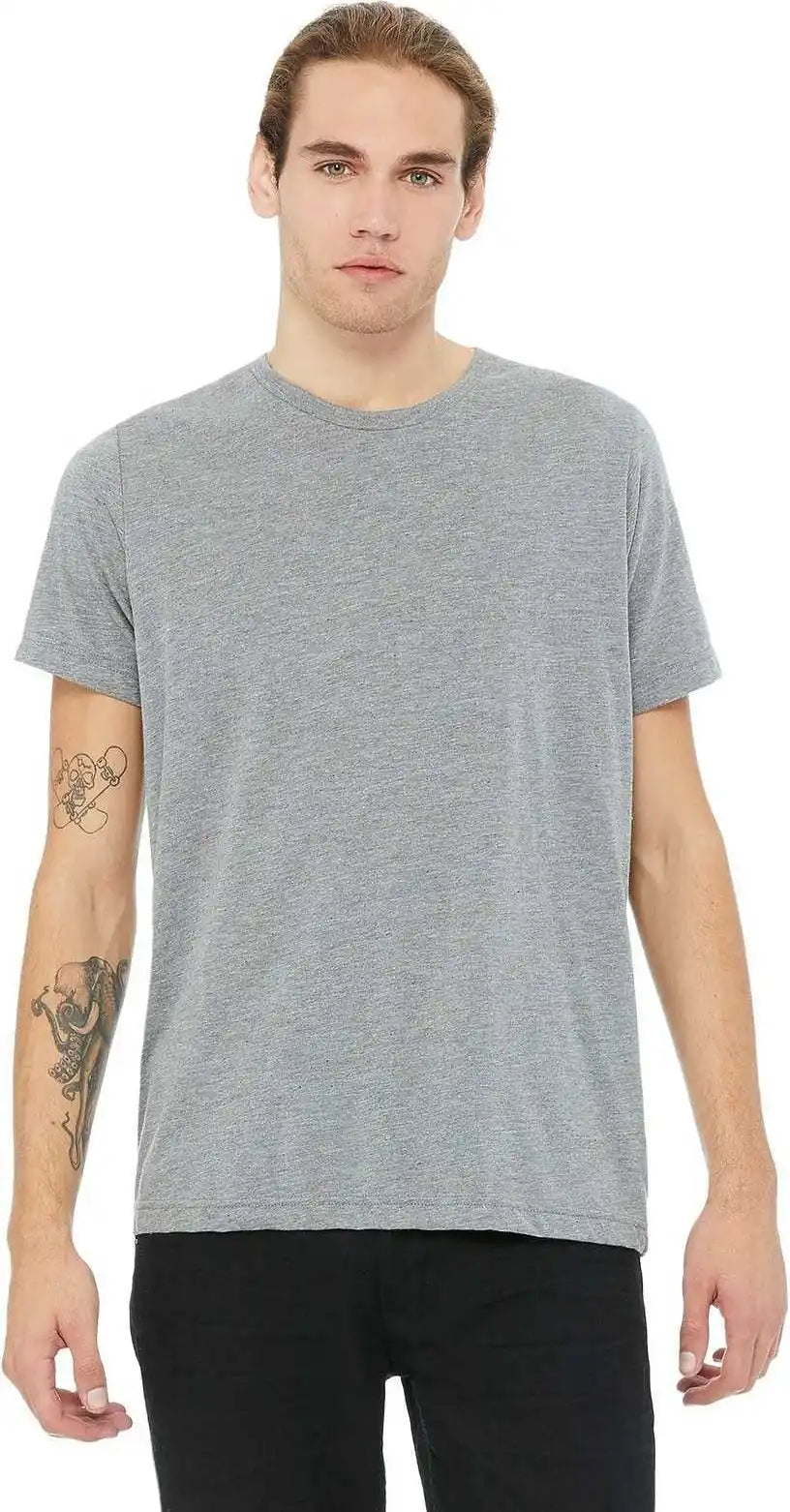 Bella + Canvas 3650 Unisex Poly-cotton Short Sleeve Tee - Deep Heather Speckled
