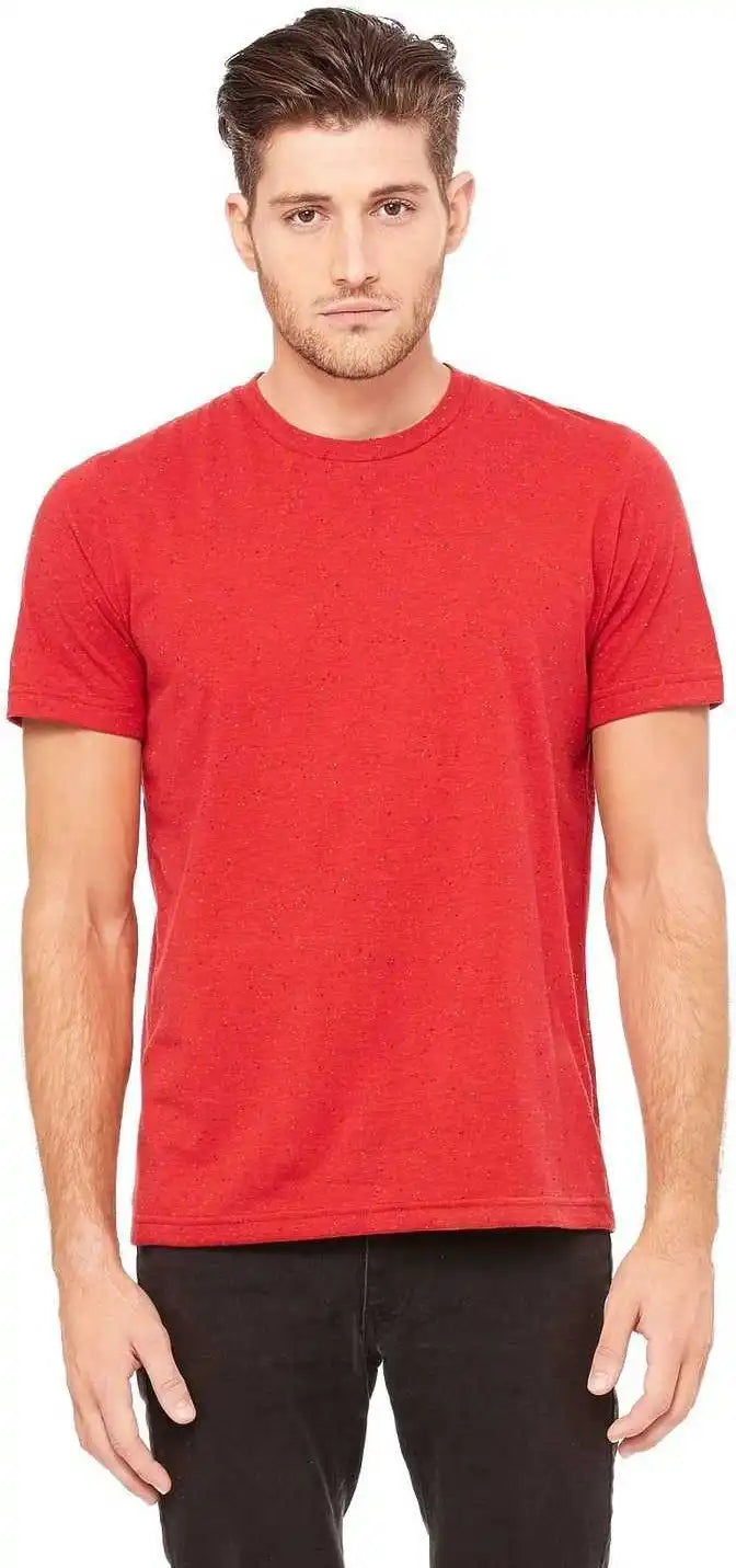 Bella + Canvas 3650 Unisex Poly-cotton Short Sleeve Tee - Red Speckled