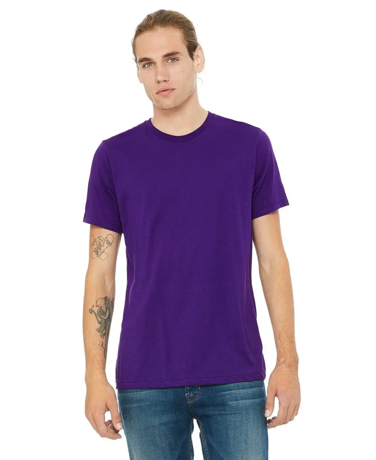 Bella + Canvas 3650 Unisex Poly-cotton Short Sleeve Tee - Team Purple