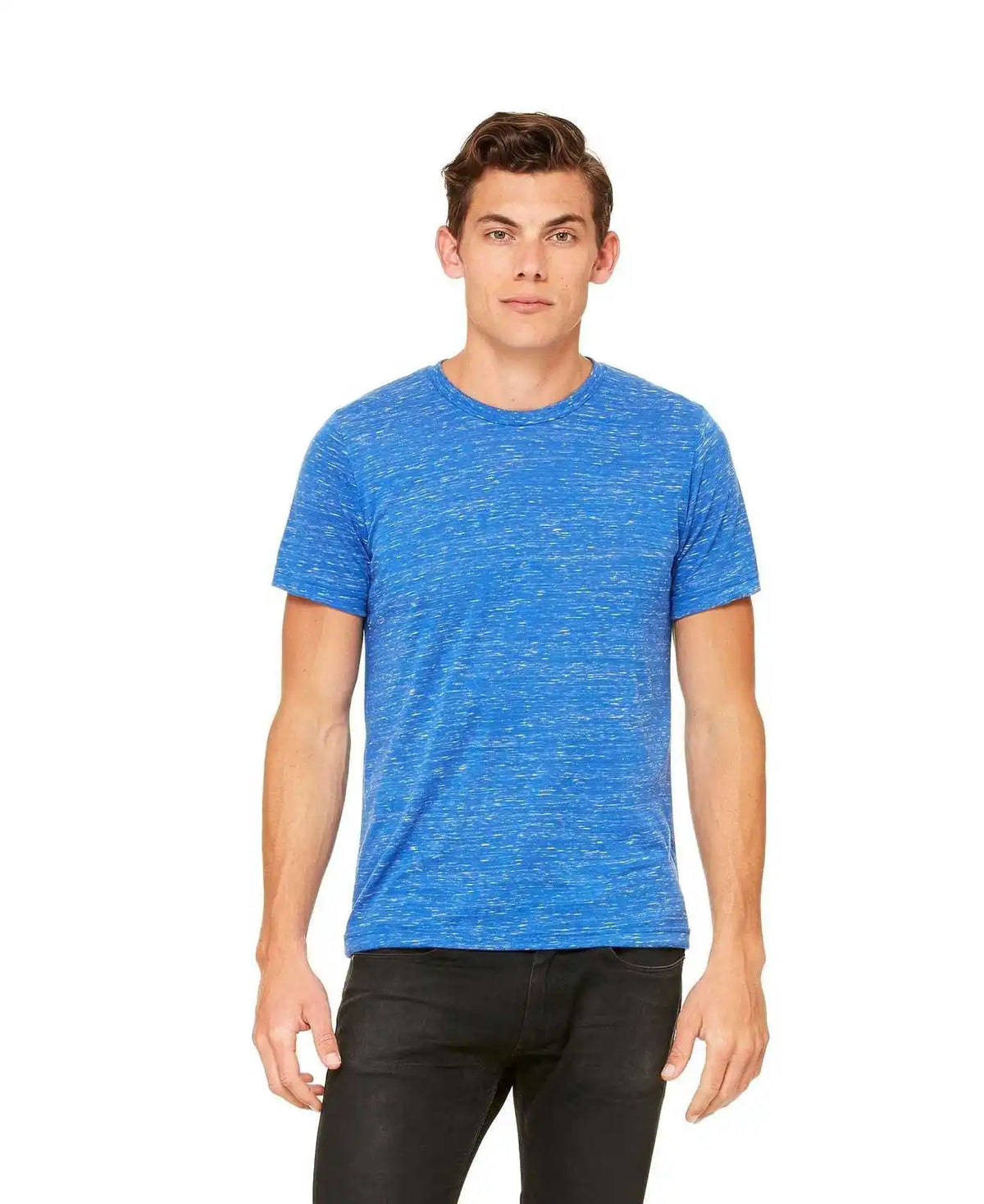 Bella + Canvas 3650 Unisex Poly Cotton Short Sleeve Tee True Royal Marble