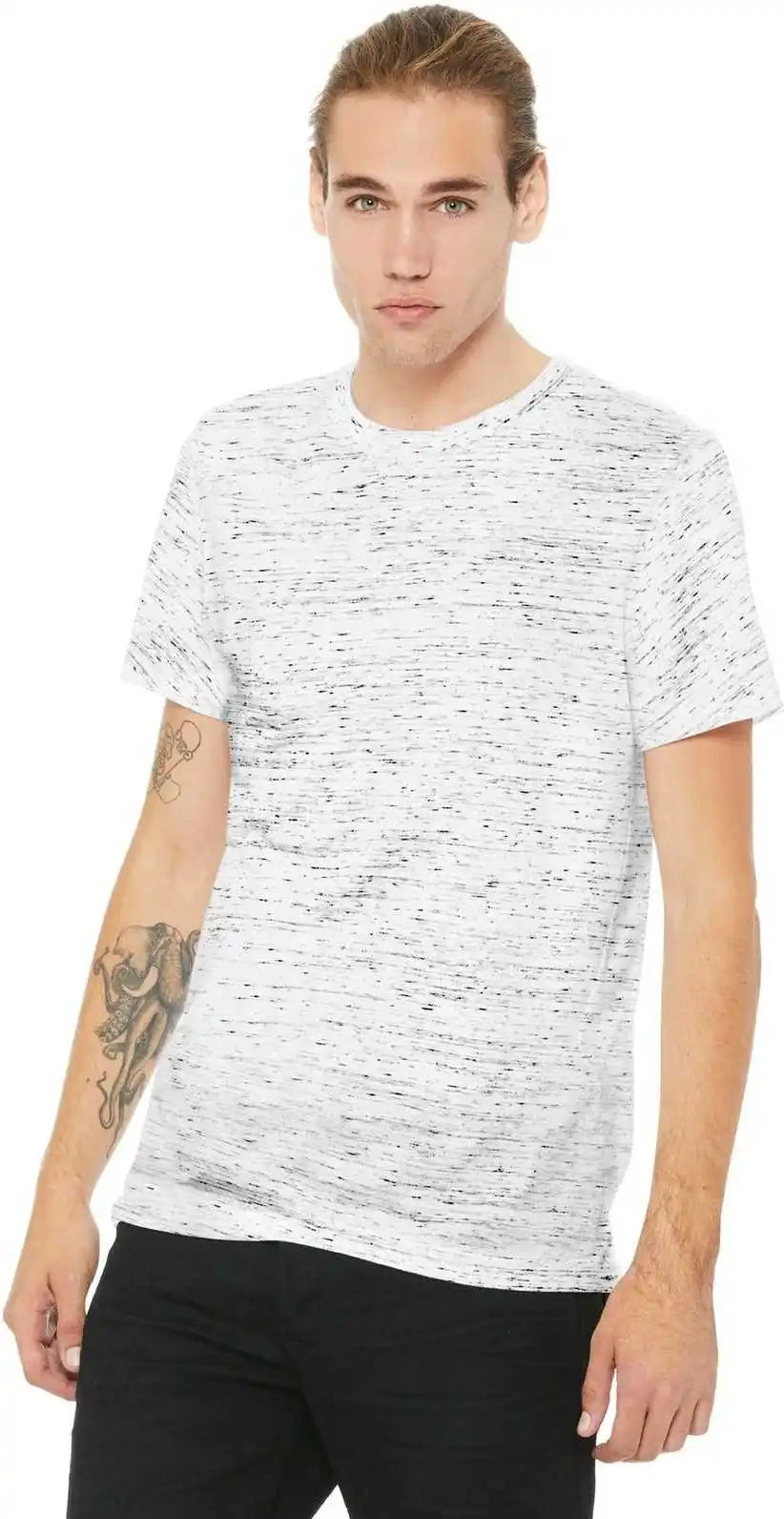 Bella + Canvas 3650 Unisex Poly-cotton Short Sleeve Tee - White Marble