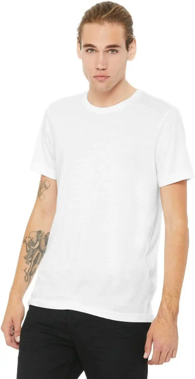 Bella + Canvas 3650 Unisex Poly Cotton Short Sleeve Tee White