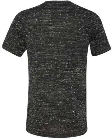 Bella + Canvas 3655 Unisex Textured Jersey v Neck Tee Black Marble