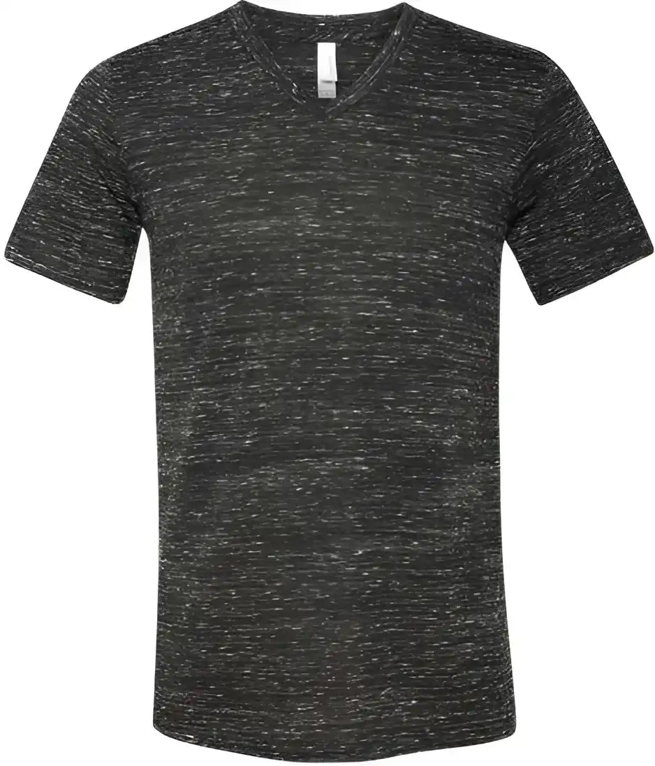 Bella + Canvas 3655 Unisex Textured Jersey V-neck Tee - Black Marble