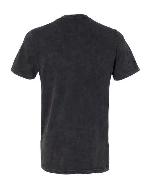 Bella + Canvas 3655 Unisex Textured Jersey v Neck Tee Black Mineral Wash