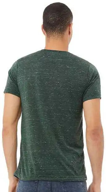 Bella + Canvas 3655 Unisex Textured Jersey v Neck Tee Forest Marble