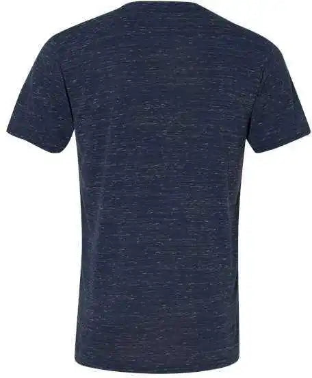Bella + Canvas 3655 Unisex Textured Jersey v Neck Tee Navy Marble