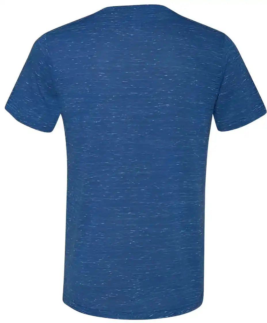 Bella + Canvas 3655 Unisex Textured Jersey V-neck Tee - True Royal Marble