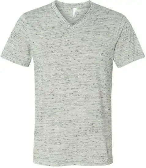 Bella + Canvas 3655 Unisex Textured Jersey v Neck Tee White Marble