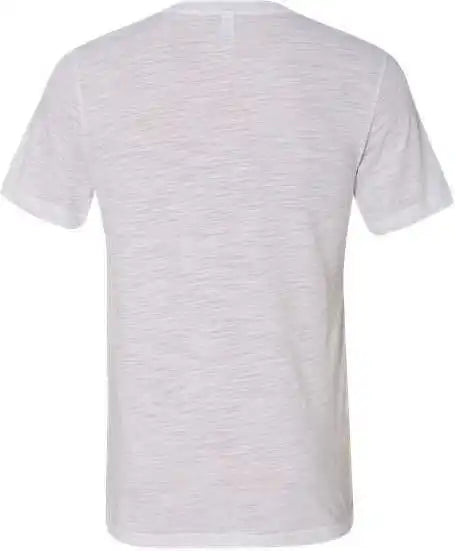 Bella + Canvas 3655 Unisex Textured Jersey V-neck Tee - White Slub