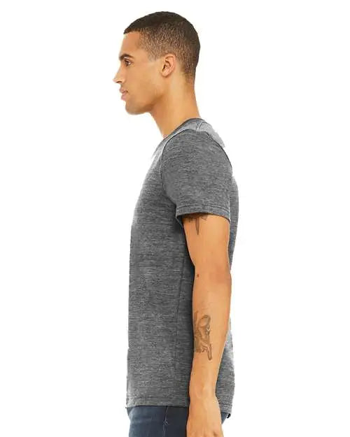 Bella + Canvas 3655c Textured Jersey V-neck Tee - 3655 - Asphalt Slub